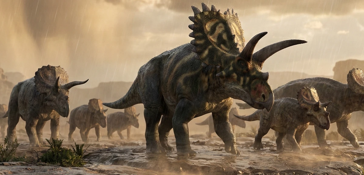 Which dinosaur had the longest horns?
