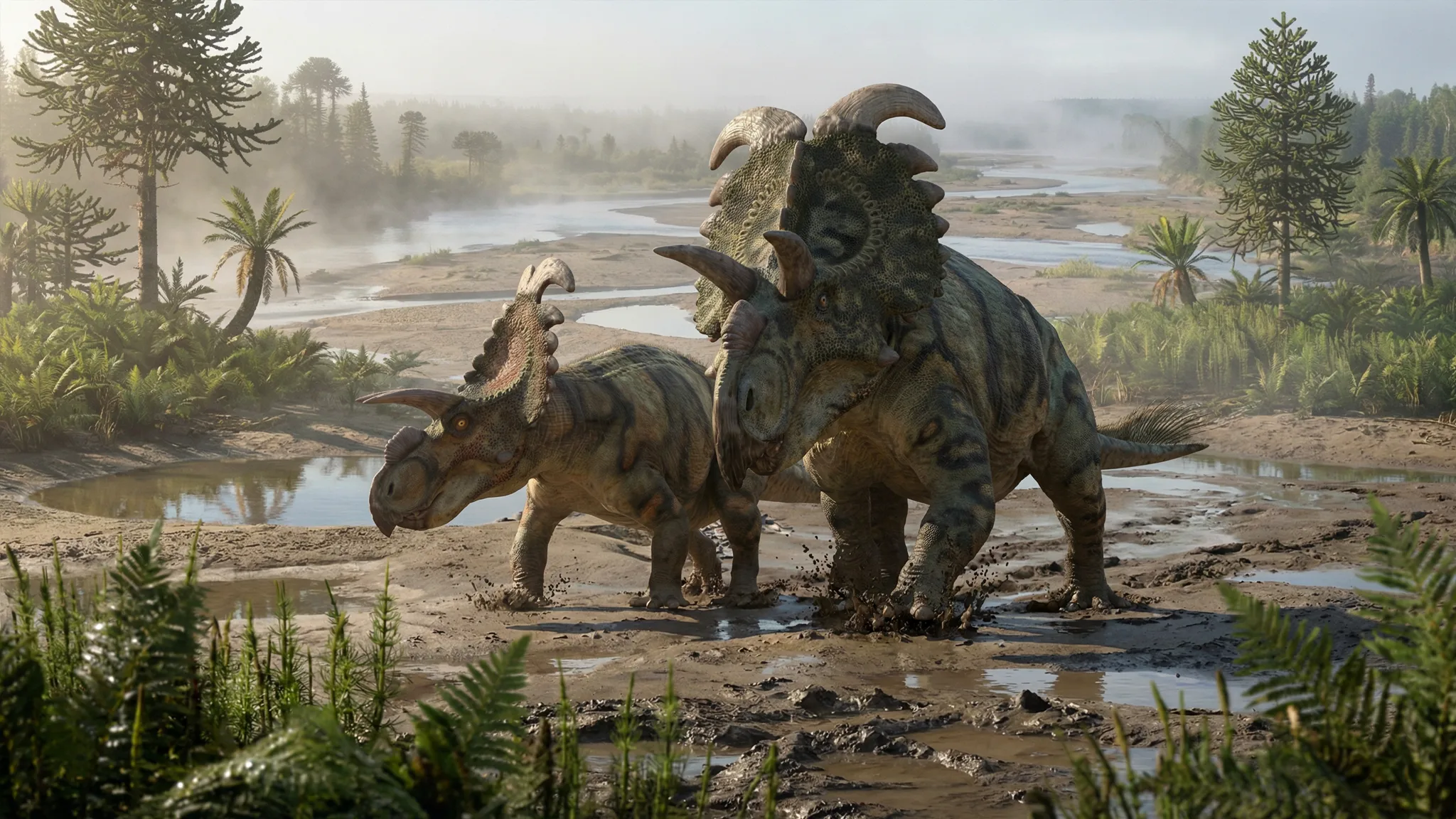 Albertaceratops nesmoi | Cara con cuernos de Alberta | 83,5 a 70,6 millones de años