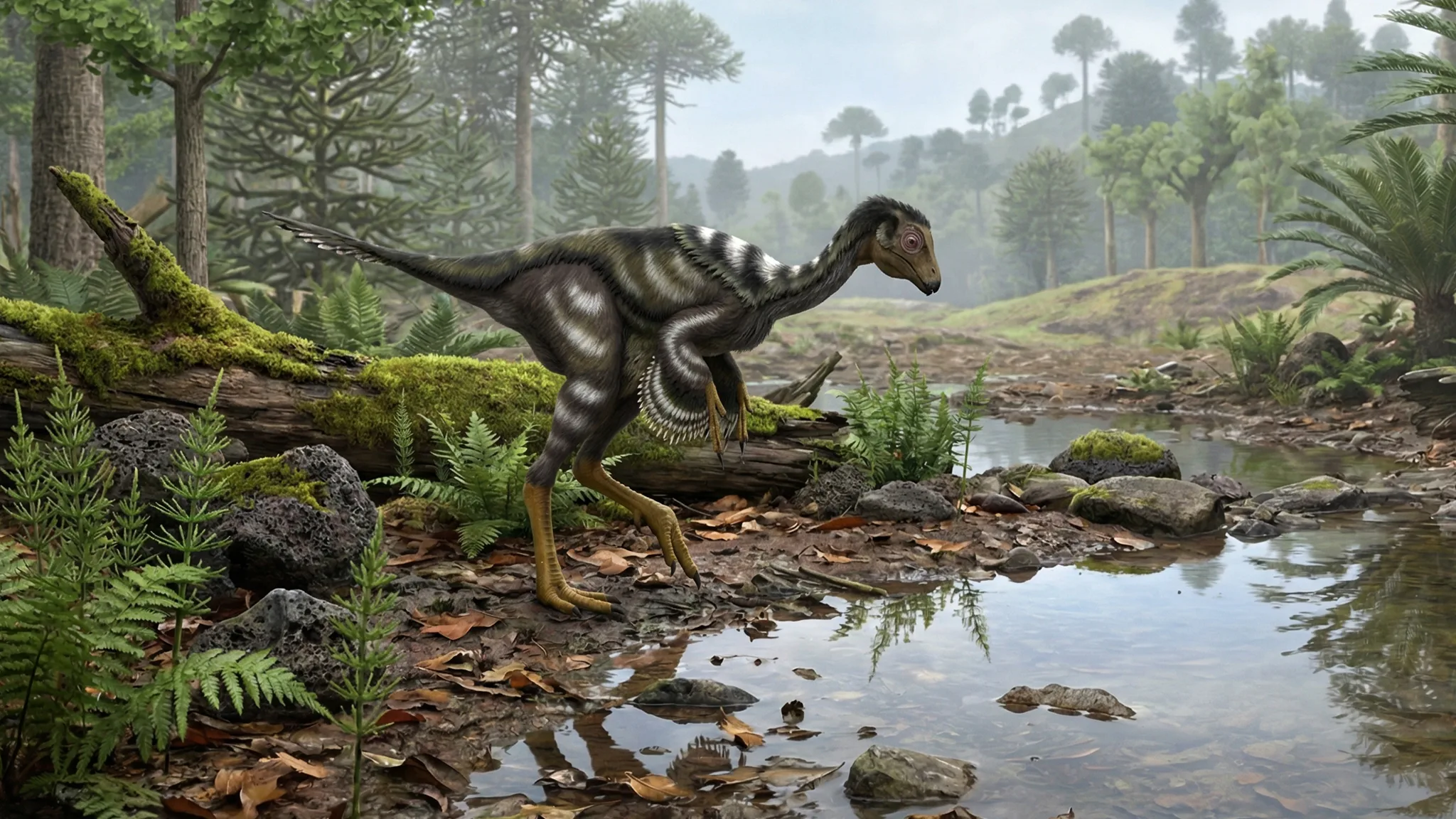 Caudipteryx dongi | Plume sur la queue | 124 à 122 millions d'années